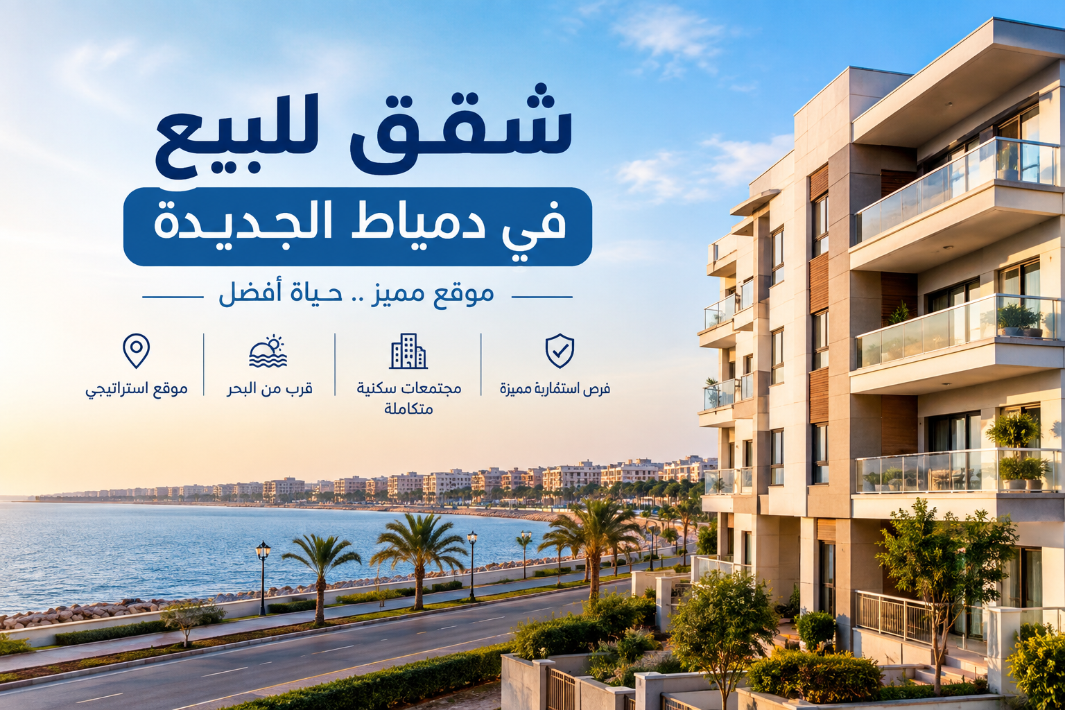 شقق للبيع في دمياط الجديدة